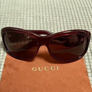 Gucci Women's Burgundy Sunglasses